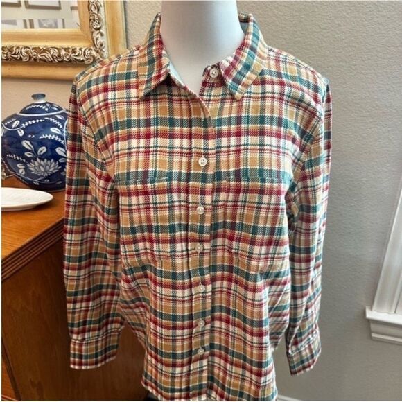THE GREAT. Multicolor Plaid Button Down Shirt - Picture 4 of 6